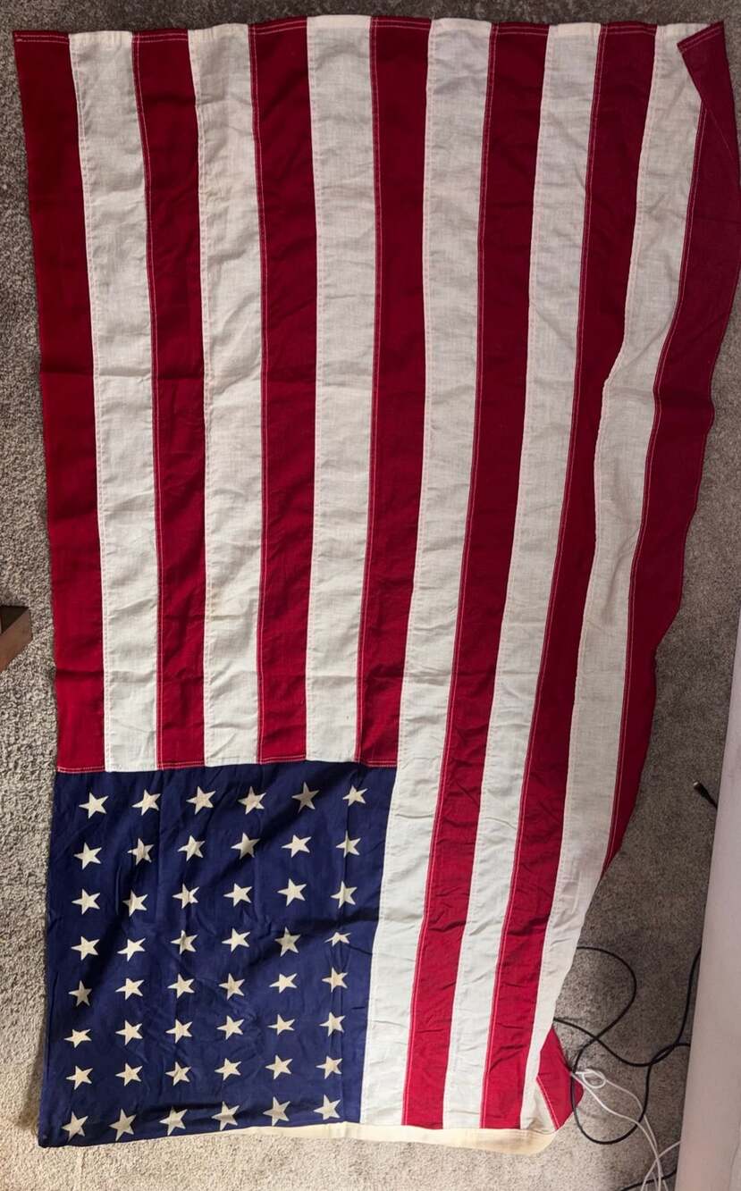 Vintage Valley Forge Flag Co Pioneer Grade 50-Star American Flag 3ft x 5ft